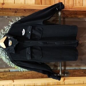 Harley Davidson Fleece XL button up shirt Black NWOT